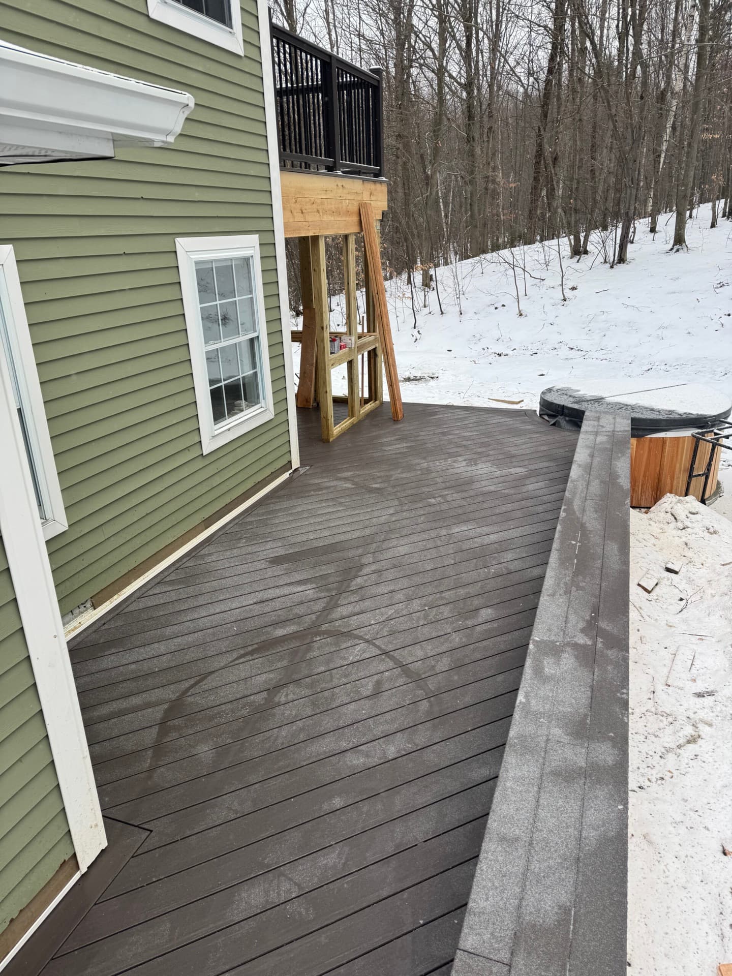 Work in progress on a Vermont Custom Exteriors project