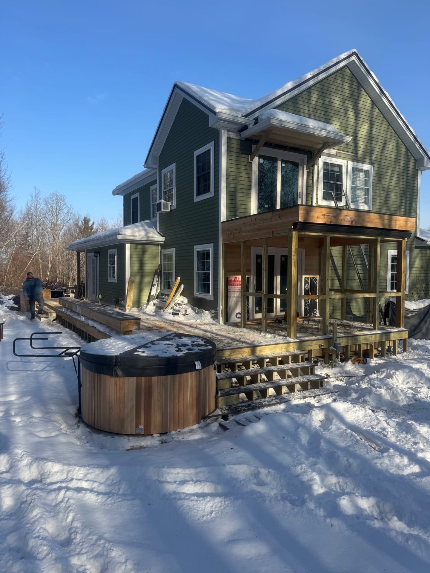 Work in progress on a Vermont Custom Exteriors project
