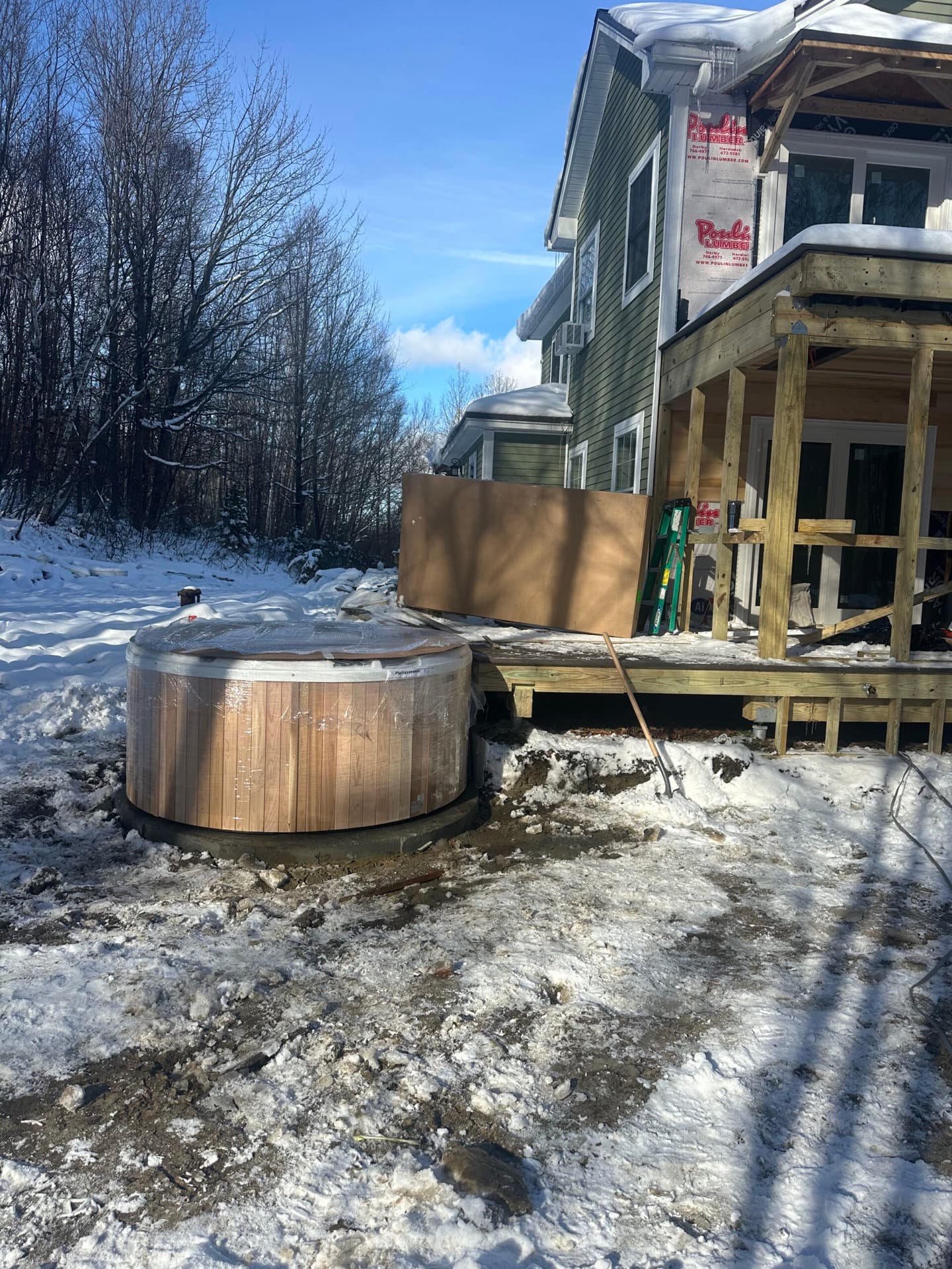 Work in progress on a Vermont Custom Exteriors project