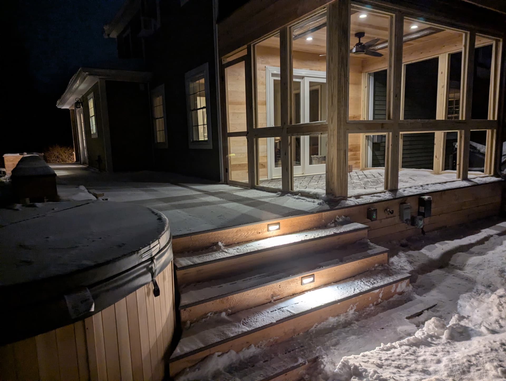 Custom deck detail work on a Vermont project